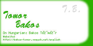 tomor bakos business card